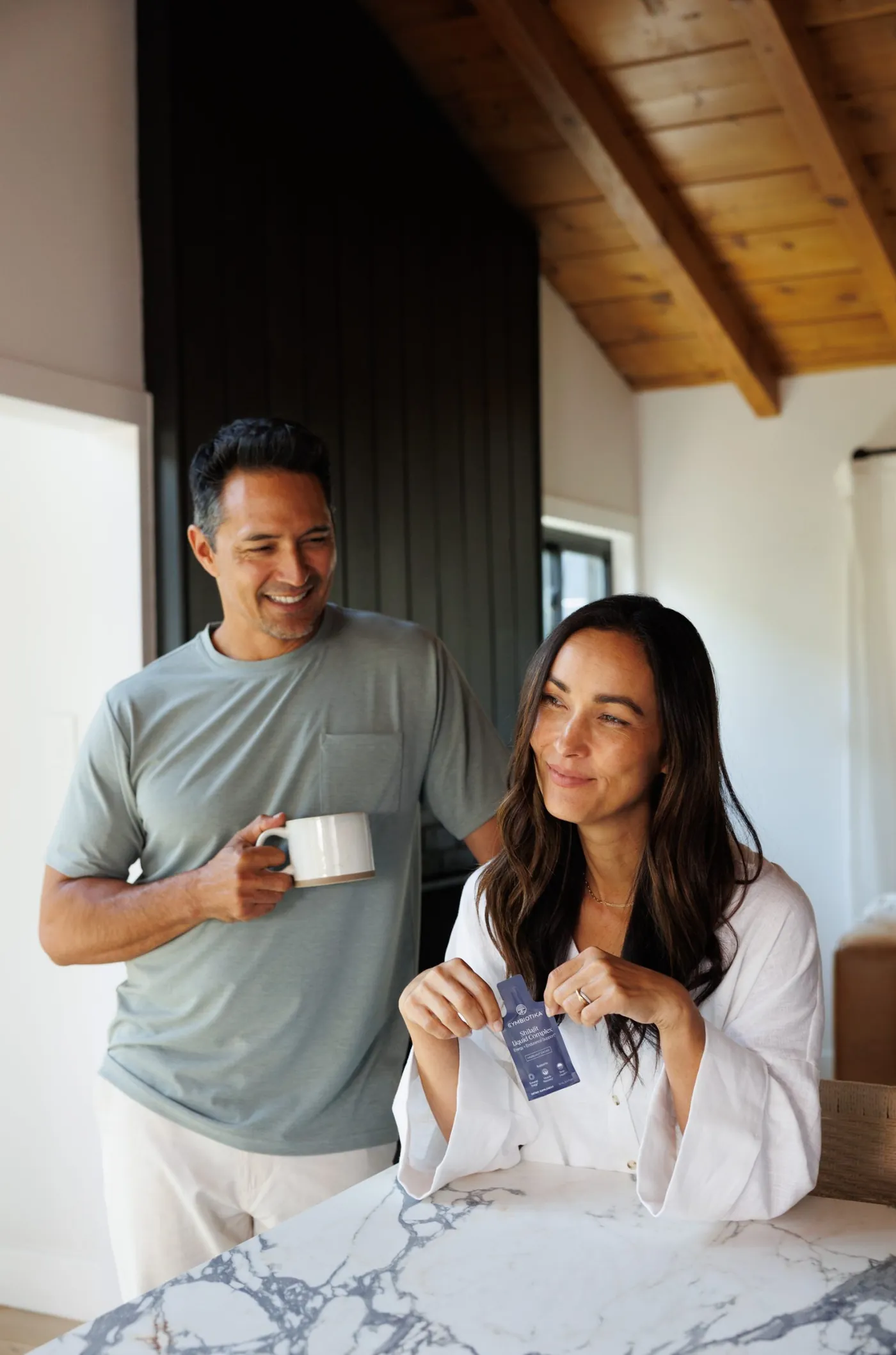 Couple in the kitchen with Shilajit